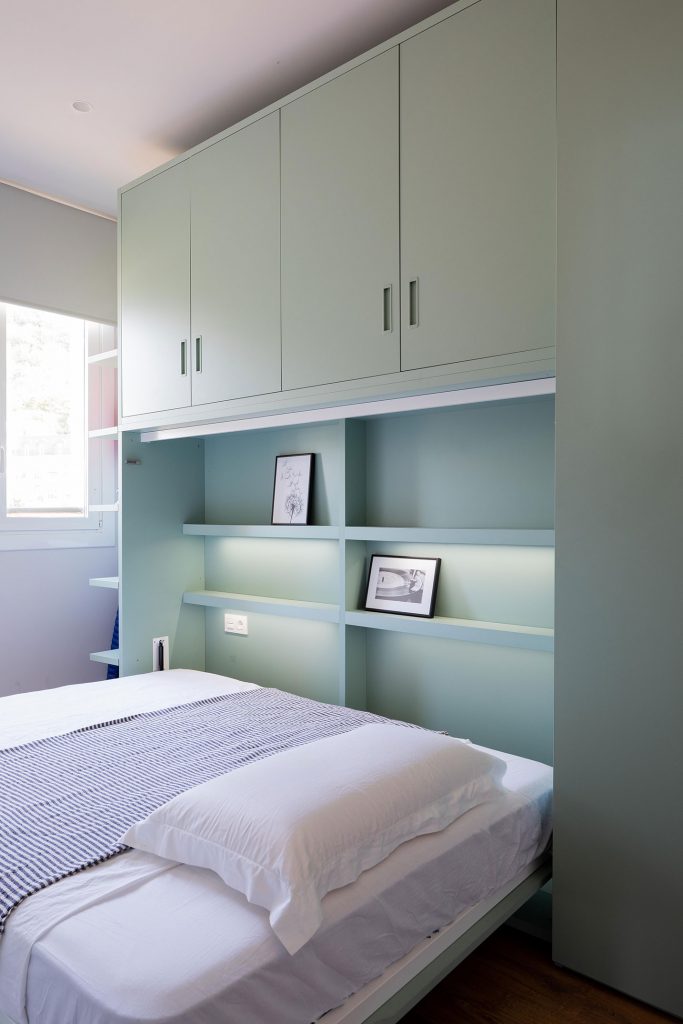 armario cama plegable de pared de color muebles basoko